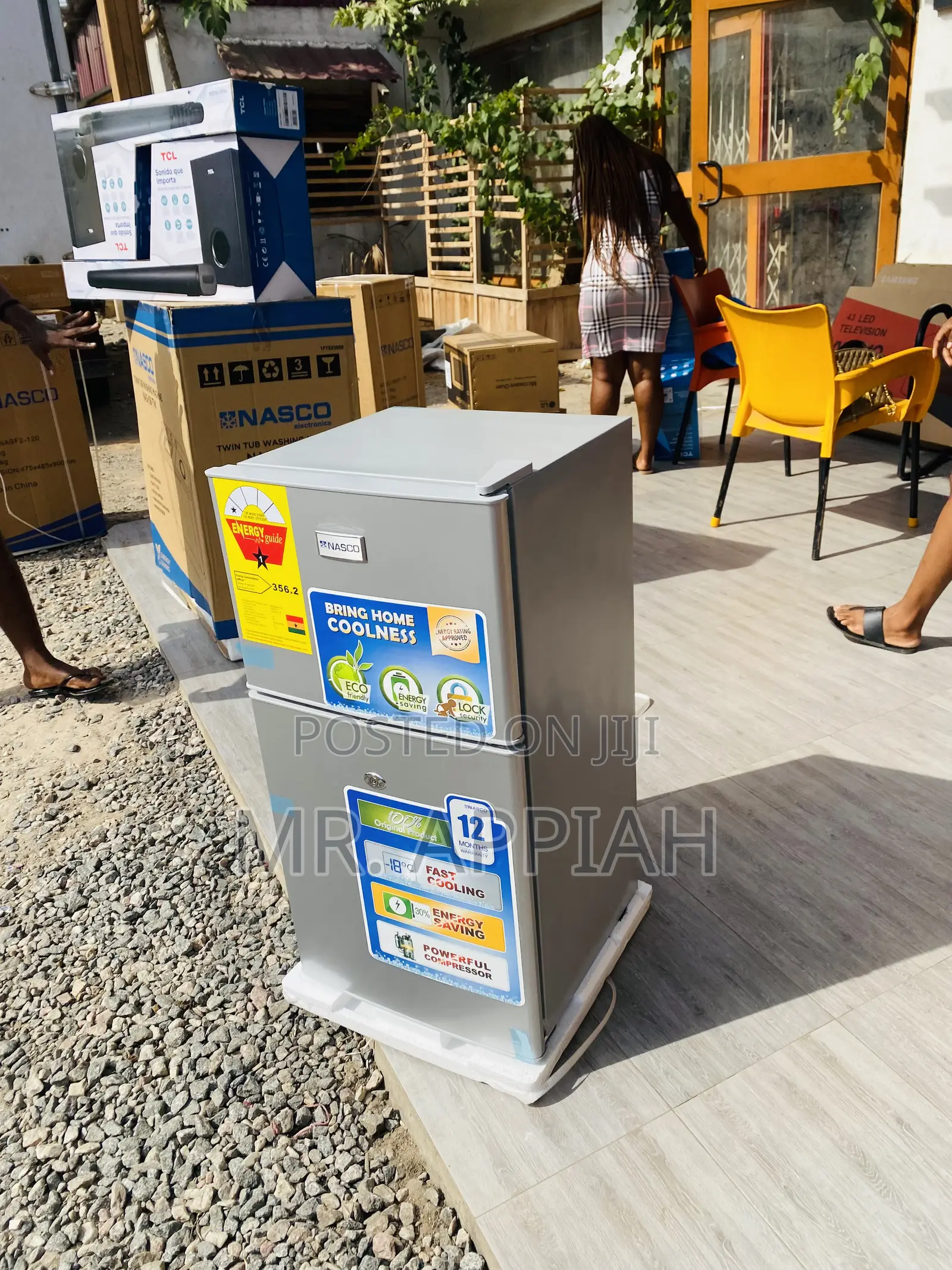 Fast Chilling Nasco 2 Door Table Top Fridge(Gray).