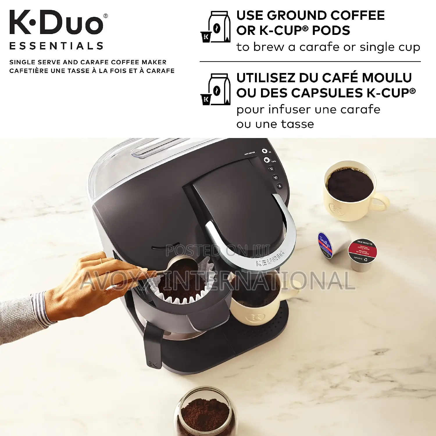 Keurig K-Duo Essentials Black Single-Coffee Maker, Black