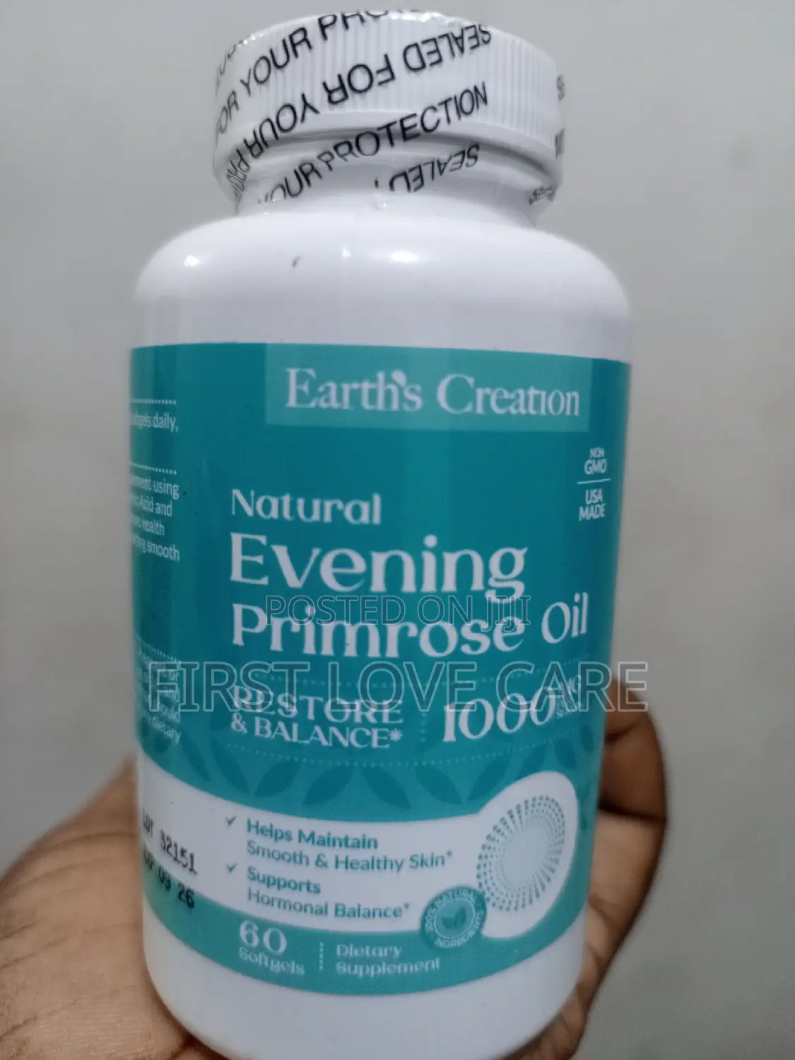 Earth's Creation Natural Evening Primrose Oil 1000mg