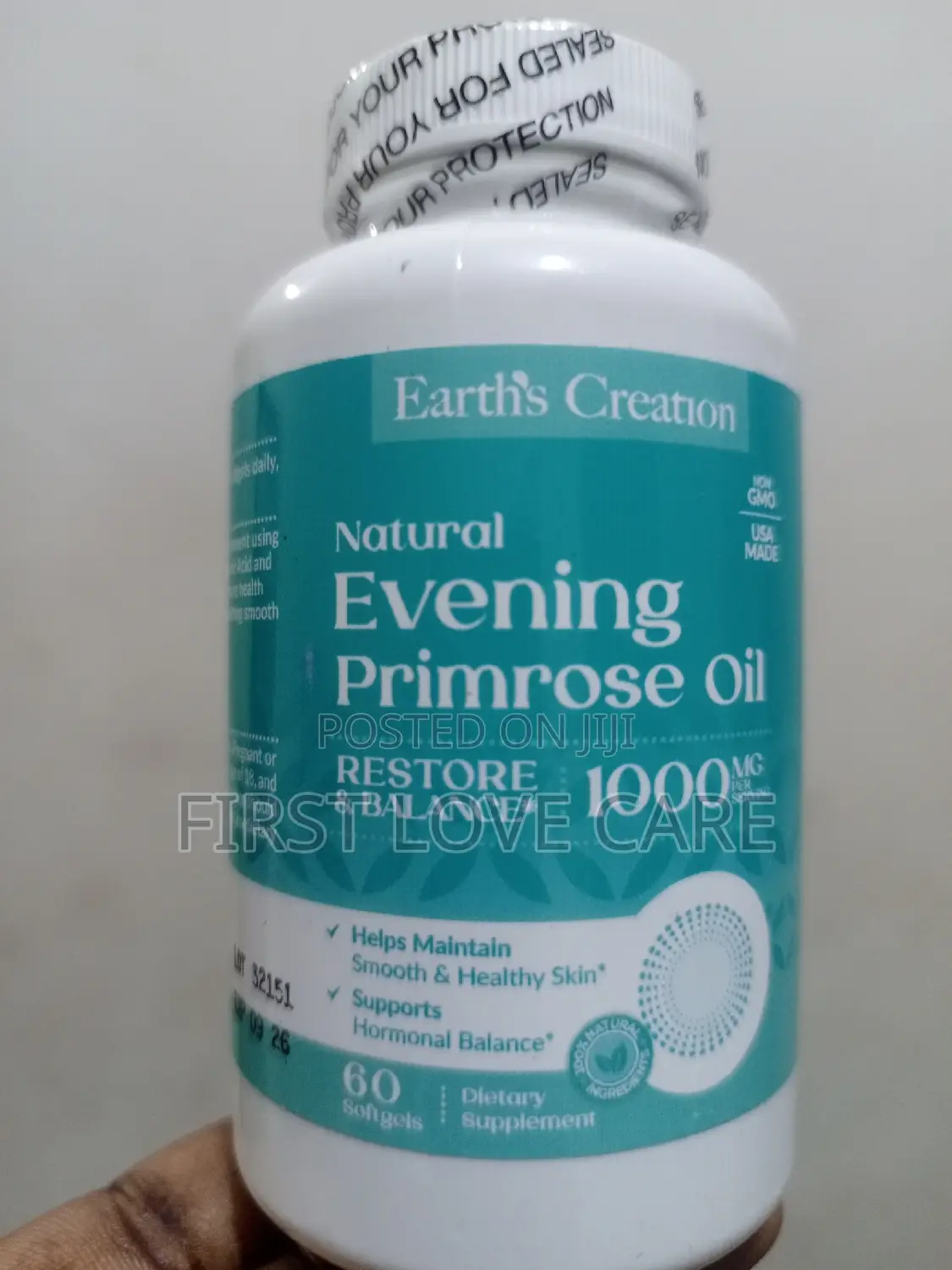 Earth's Creation Natural Evening Primrose Oil 1000mg