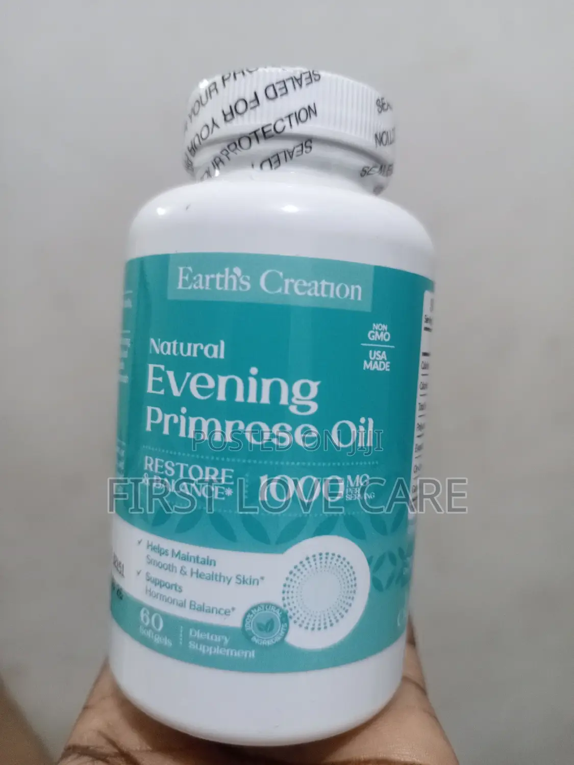 Earth's Creation Natural Evening Primrose Oil 1000mg