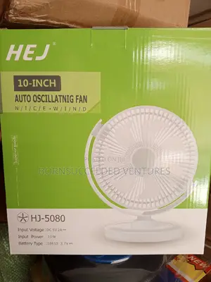 Powerful Rechargeable Rotating Table Fan