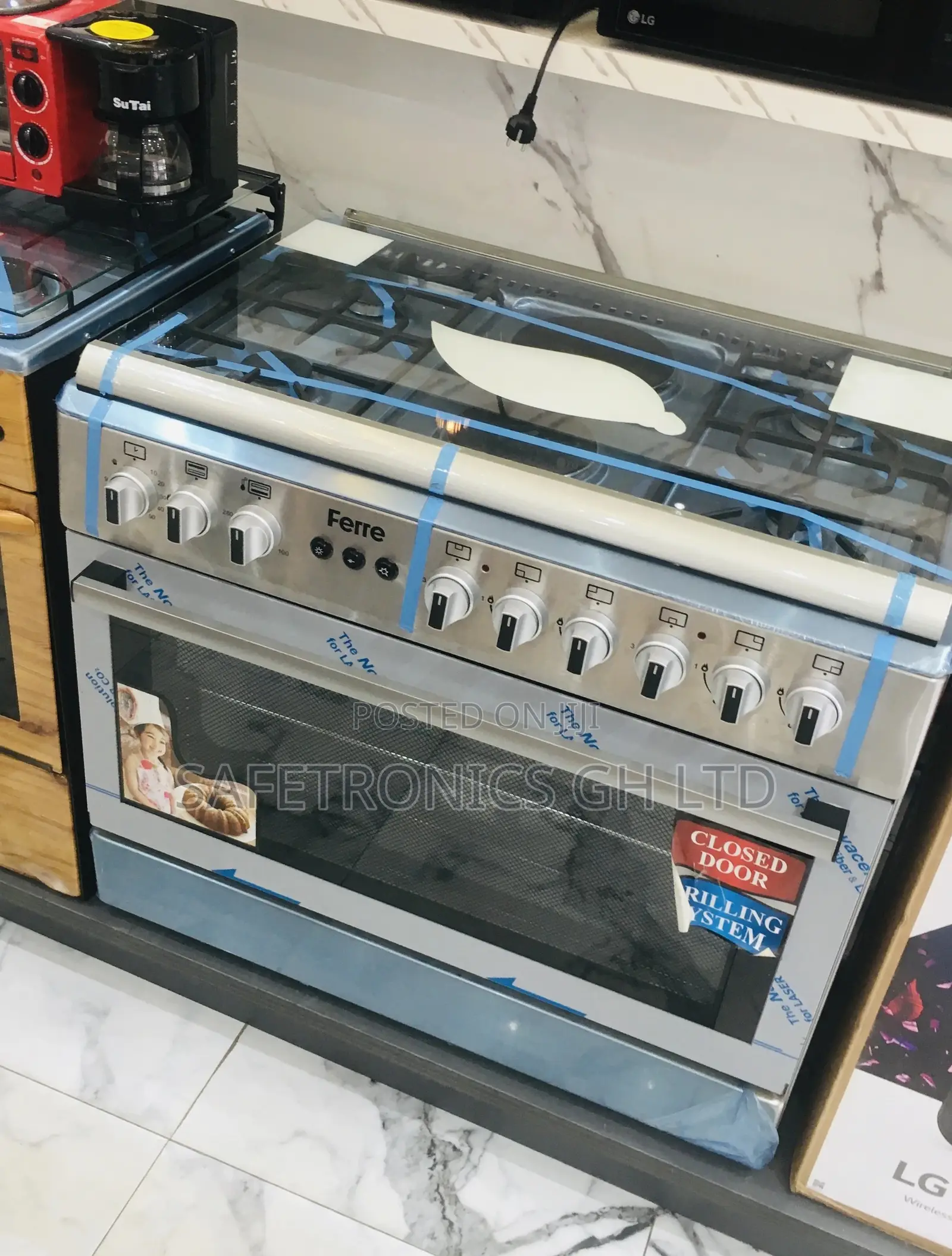 Oven With Grill Ferre 4 Gas Cooker 2 Electric 60x90