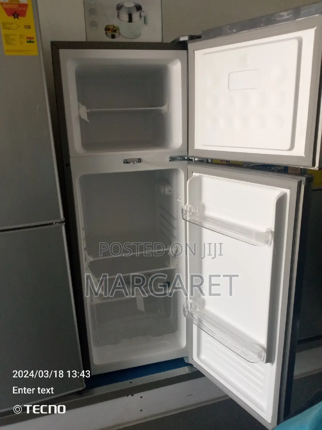 Nasco 138 Littres Double Door Fridge