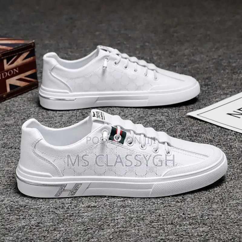 Men's Leather Sneakers, Versatile Casual Shoes, Fashionable