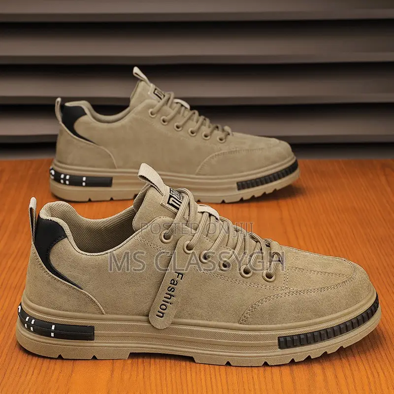 Leather Casual Sneakers, Lace-Up Oxford Shoes, Board Shoes,