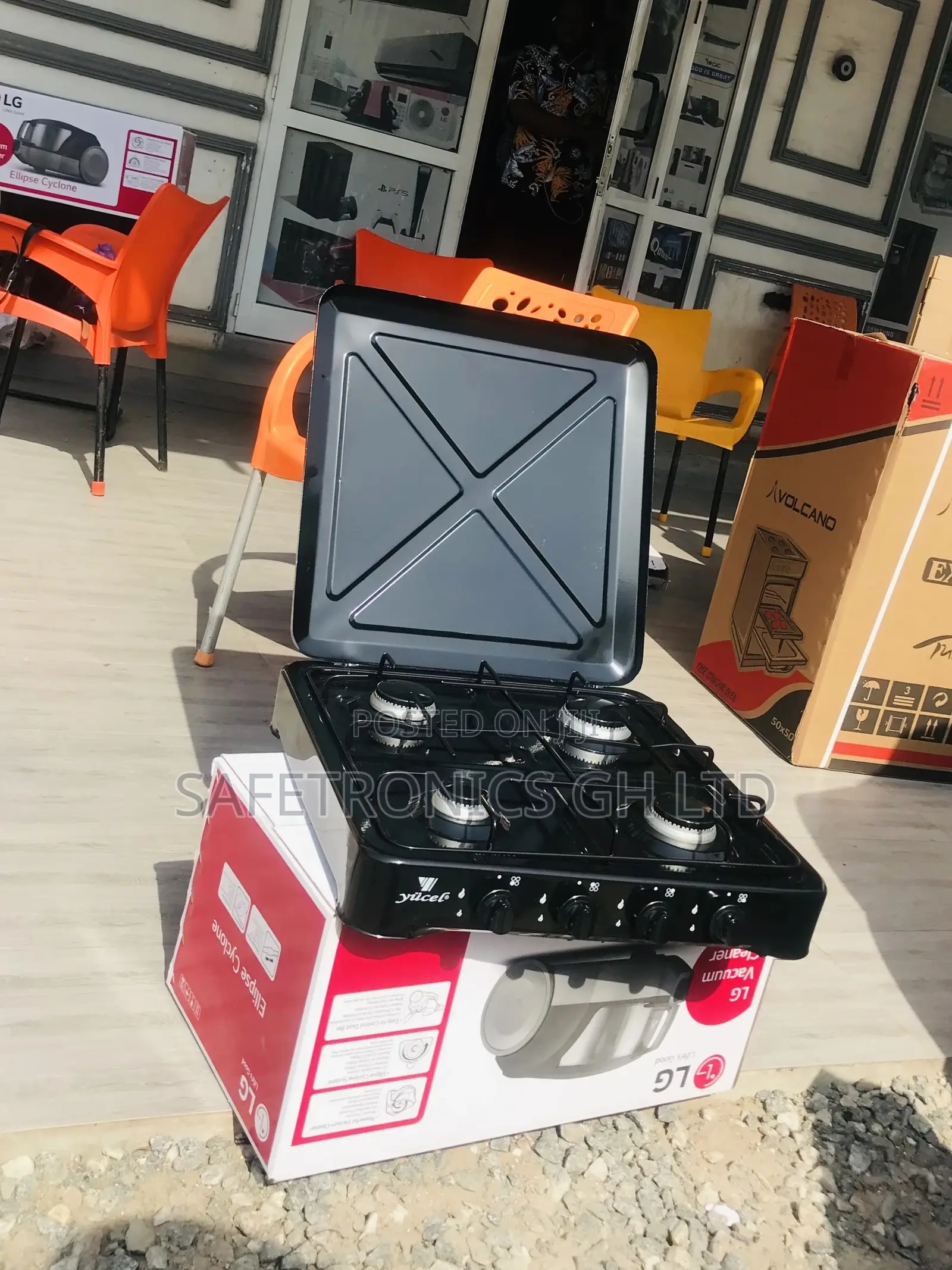 Black 4 Gas Cooker Tabletop Yucel Affordable