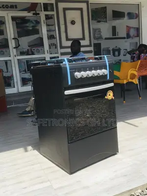 Glass Lid Oven With Grill Black 50x50 Volcano 4 Gas Cooker
