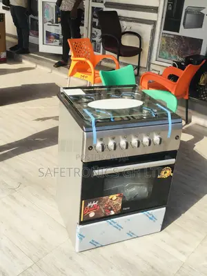 Ferre 4 Gas Cooker Oven With 60x60 Gray Glass Lid
