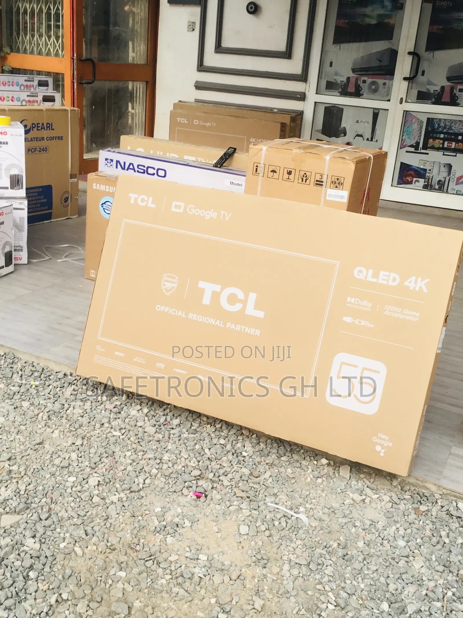 Black Glossy 4k Tcl C635 Qled HDR 55 Inches Electric Tv