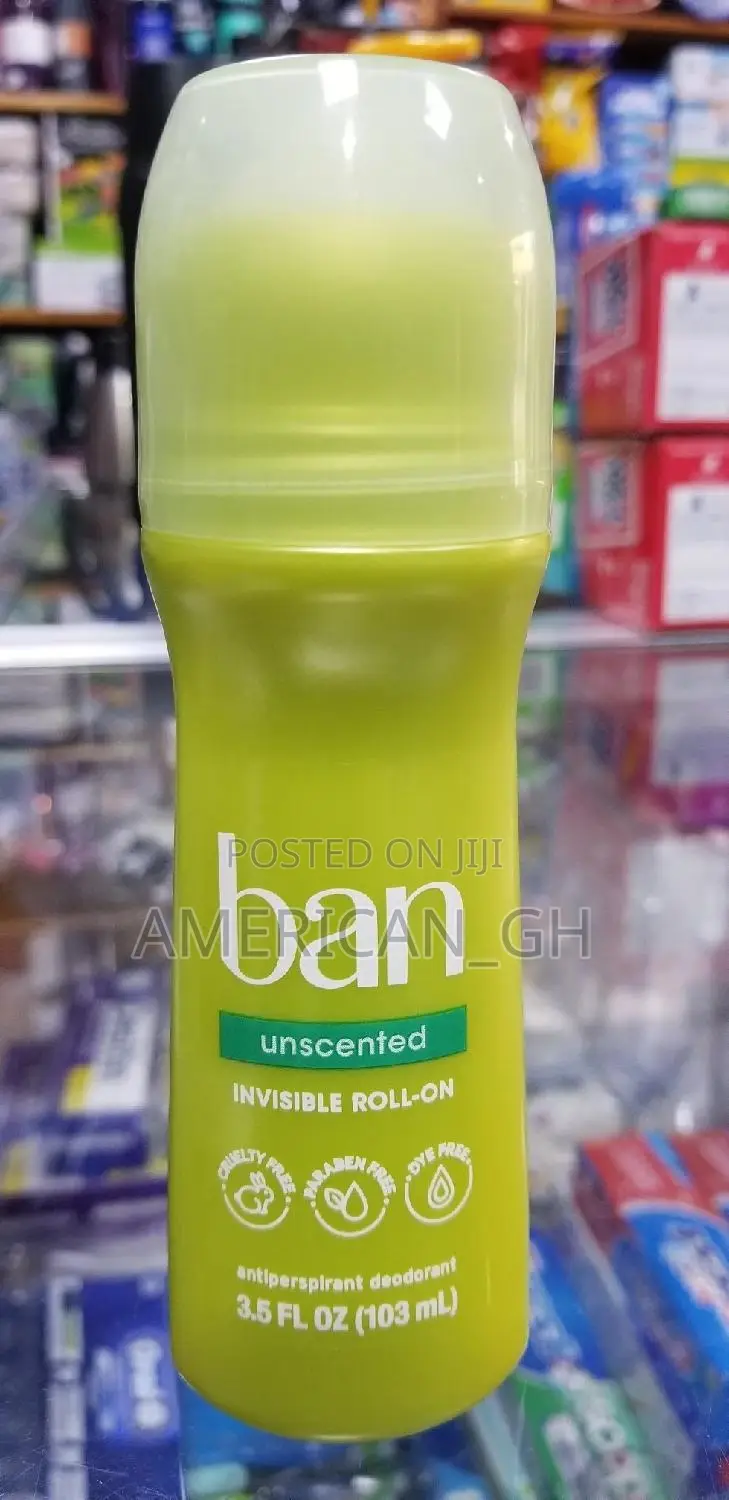 BAN Unscented Invisible Roll-On