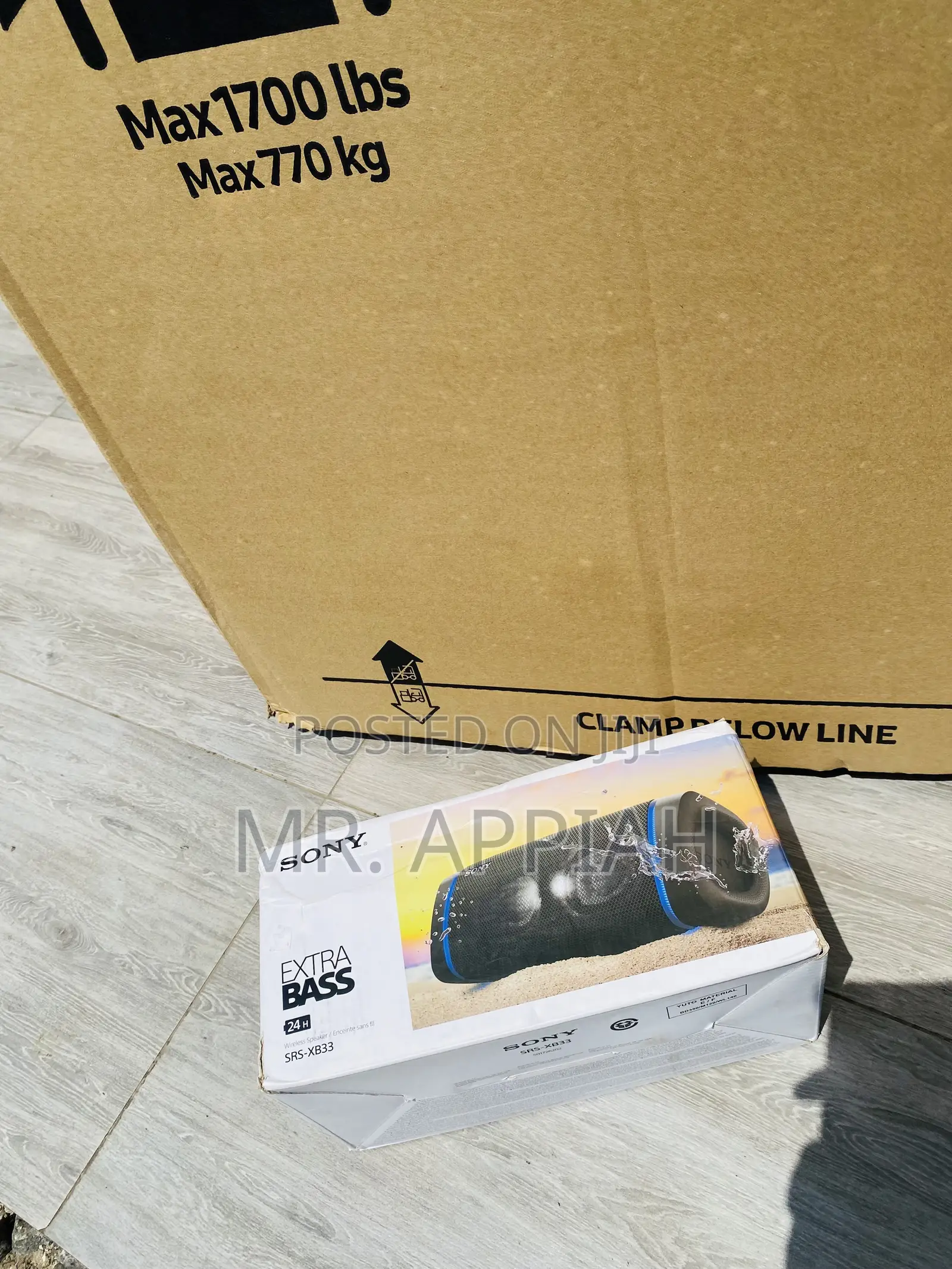 Durable SRS-Xb33 Portable Bluetooth Speaker(Black).