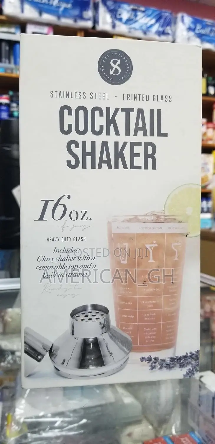 Cocktail Shaker 473ml(Glass Stainless)