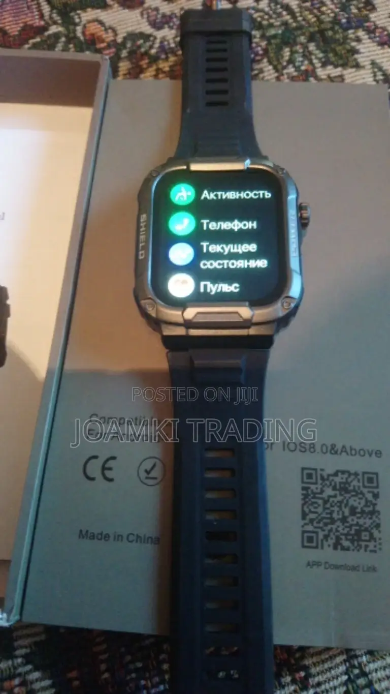 Rugged Smartwatch/Blutooth Call/Health Monitor/Ip68/Ios/Andr