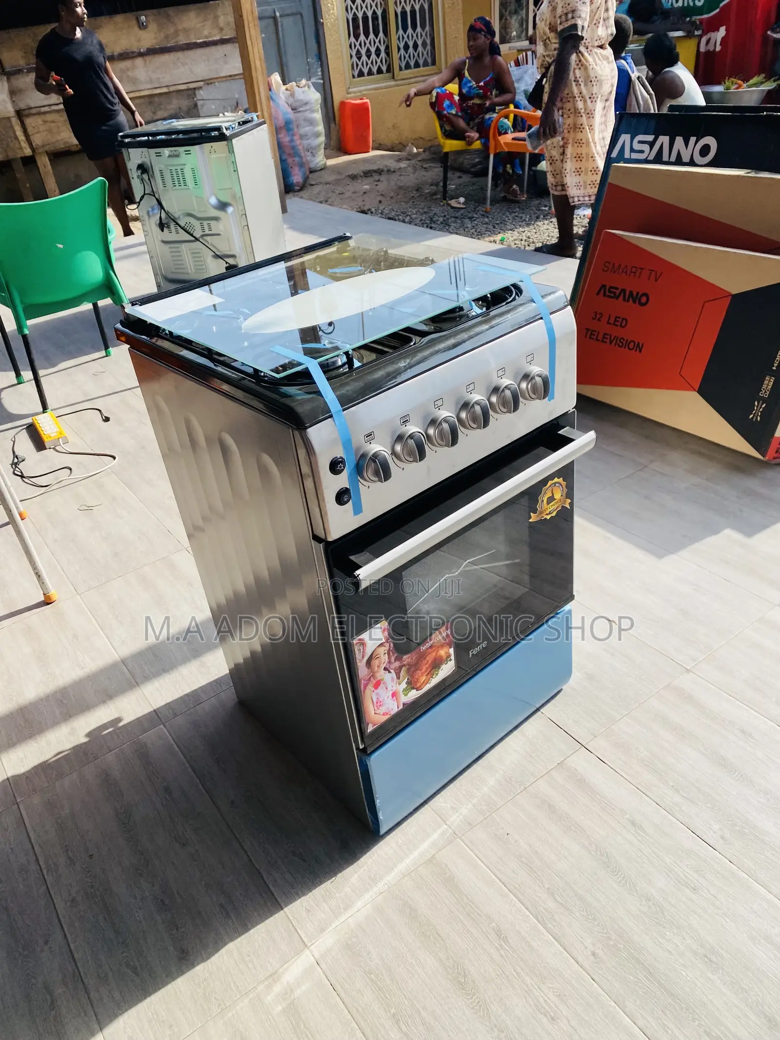 Sleek Design Ferre 50x60 4 Gas Burner With Oven(Gray).