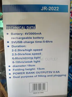 Charge Fan With Led Light