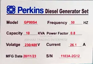 10 Kva Perkins Generator