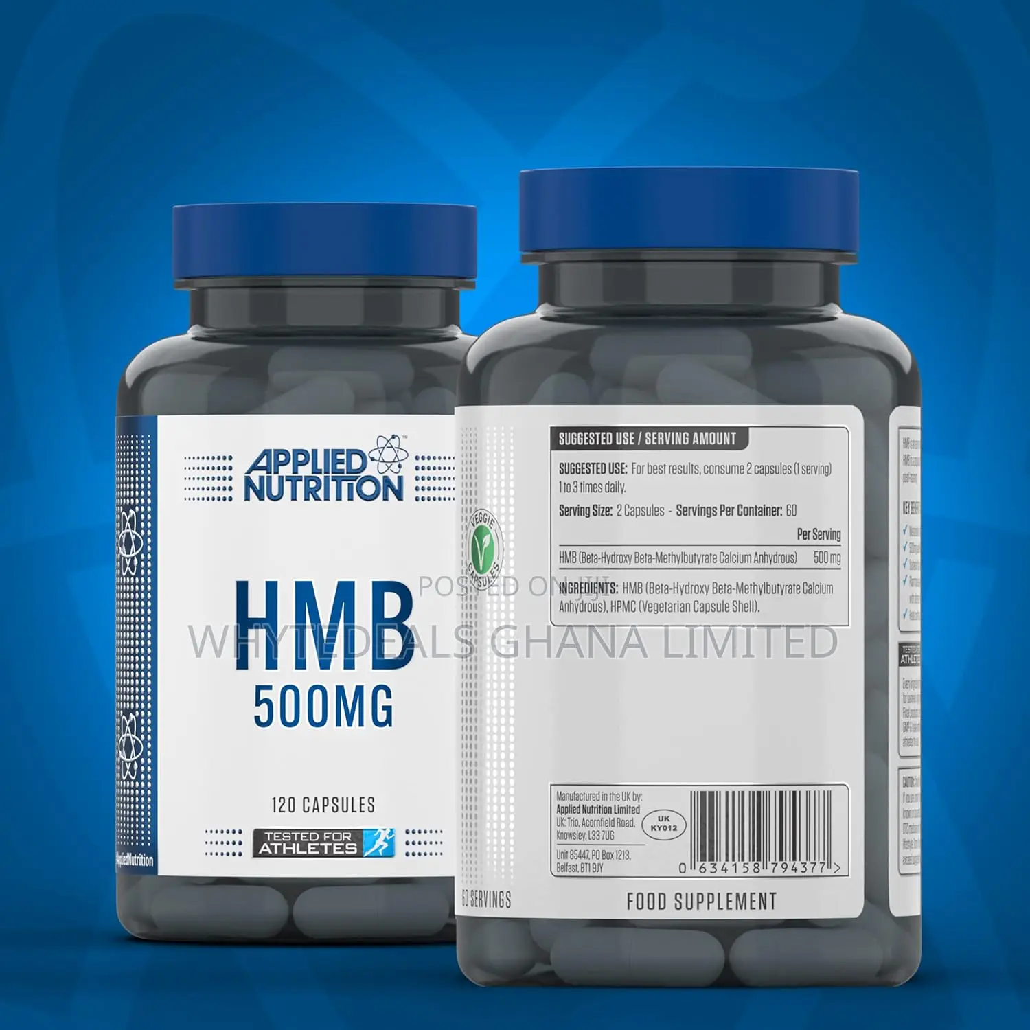 HMB 500mg-Leucine, Amino-Repairs Muscle-Boosts Performance