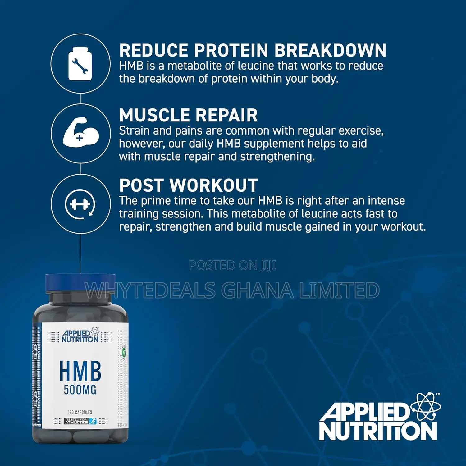 HMB 500mg-Leucine, Amino-Repairs Muscle-Boosts Performance
