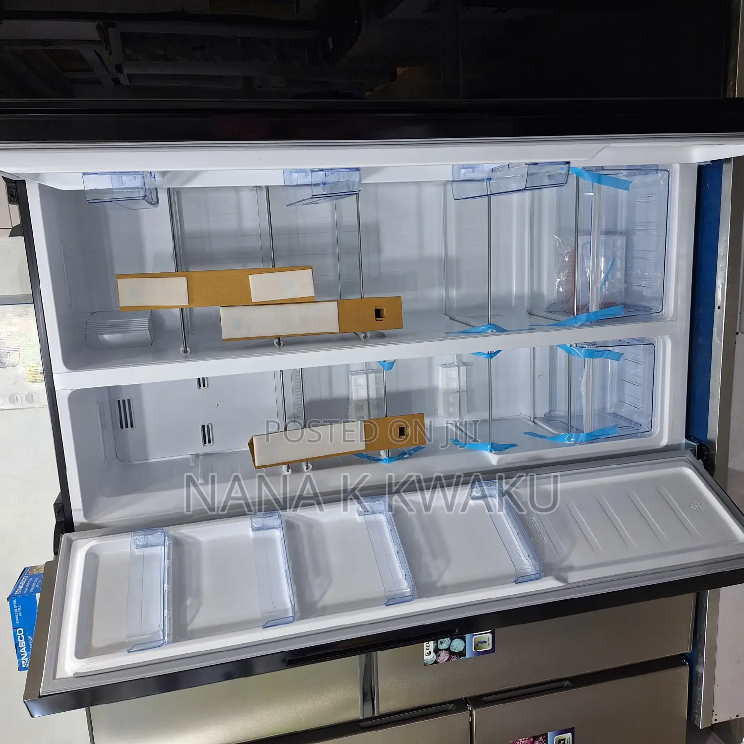 Nice Black Pearl Pf640bg Side by Side Fridge