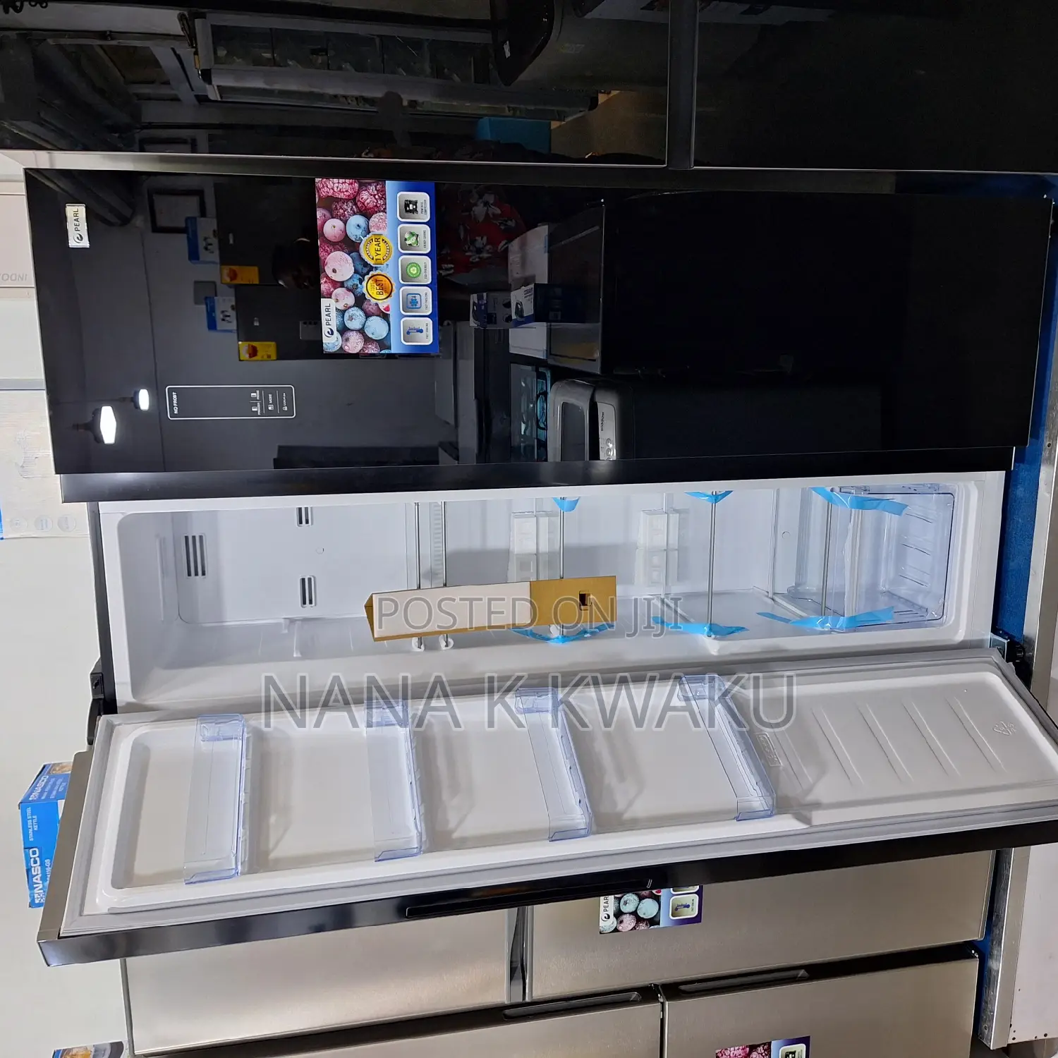 Nice Black Pearl Pf640bg Side by Side Fridge
