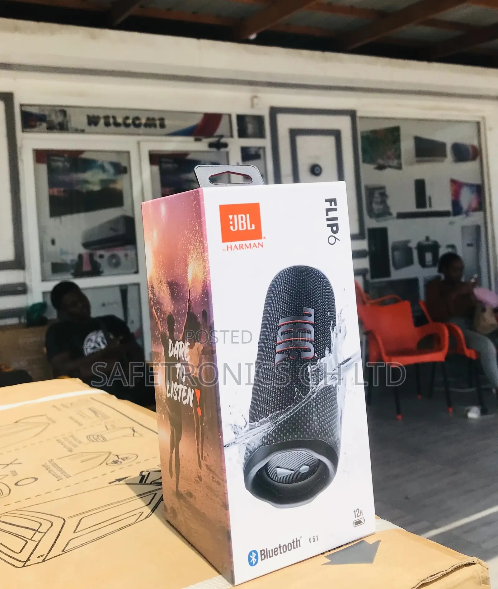 Bluetooth Electric Black Wireless JBL Flip 6 Speaker