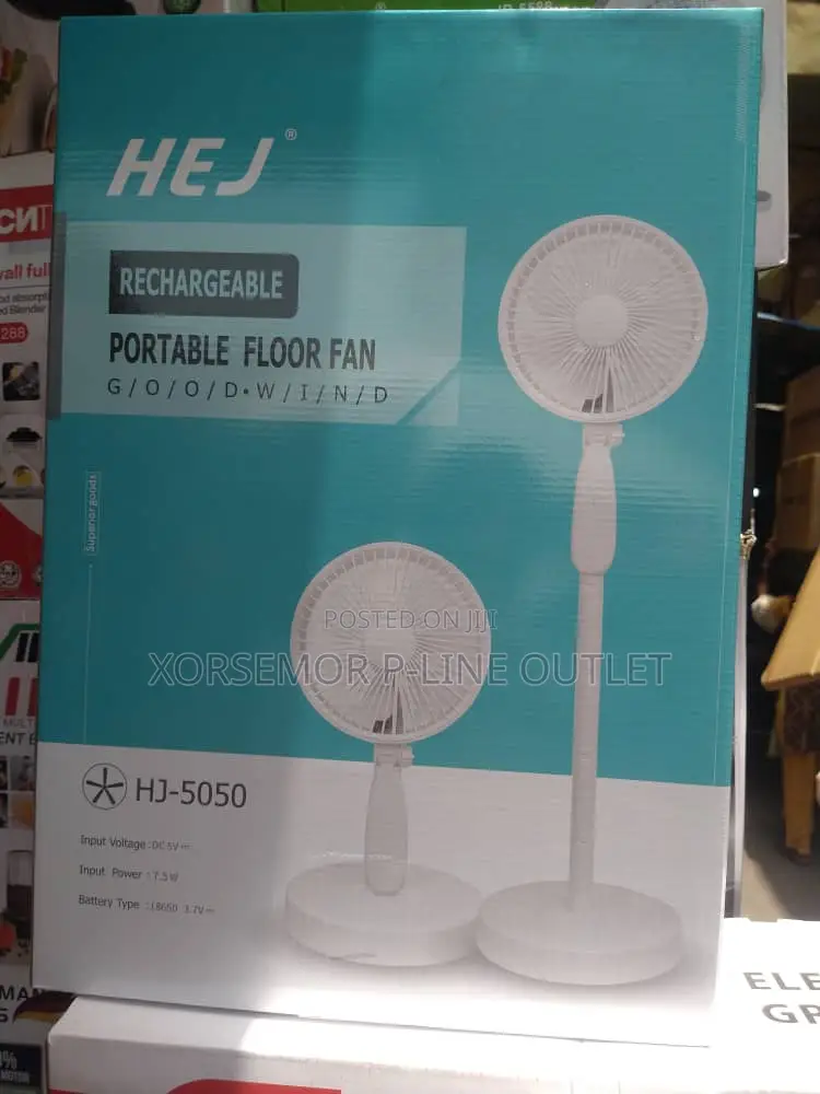 Rechargeable Adjustable Height Fan