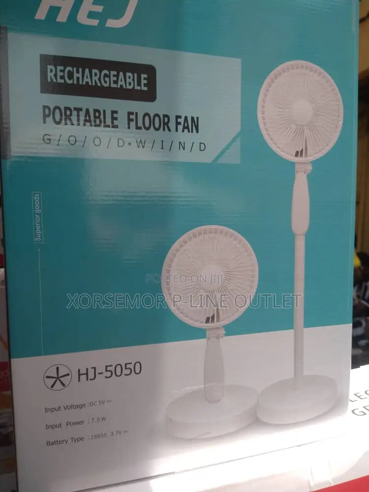 Rechargeable Adjustable Height Fan
