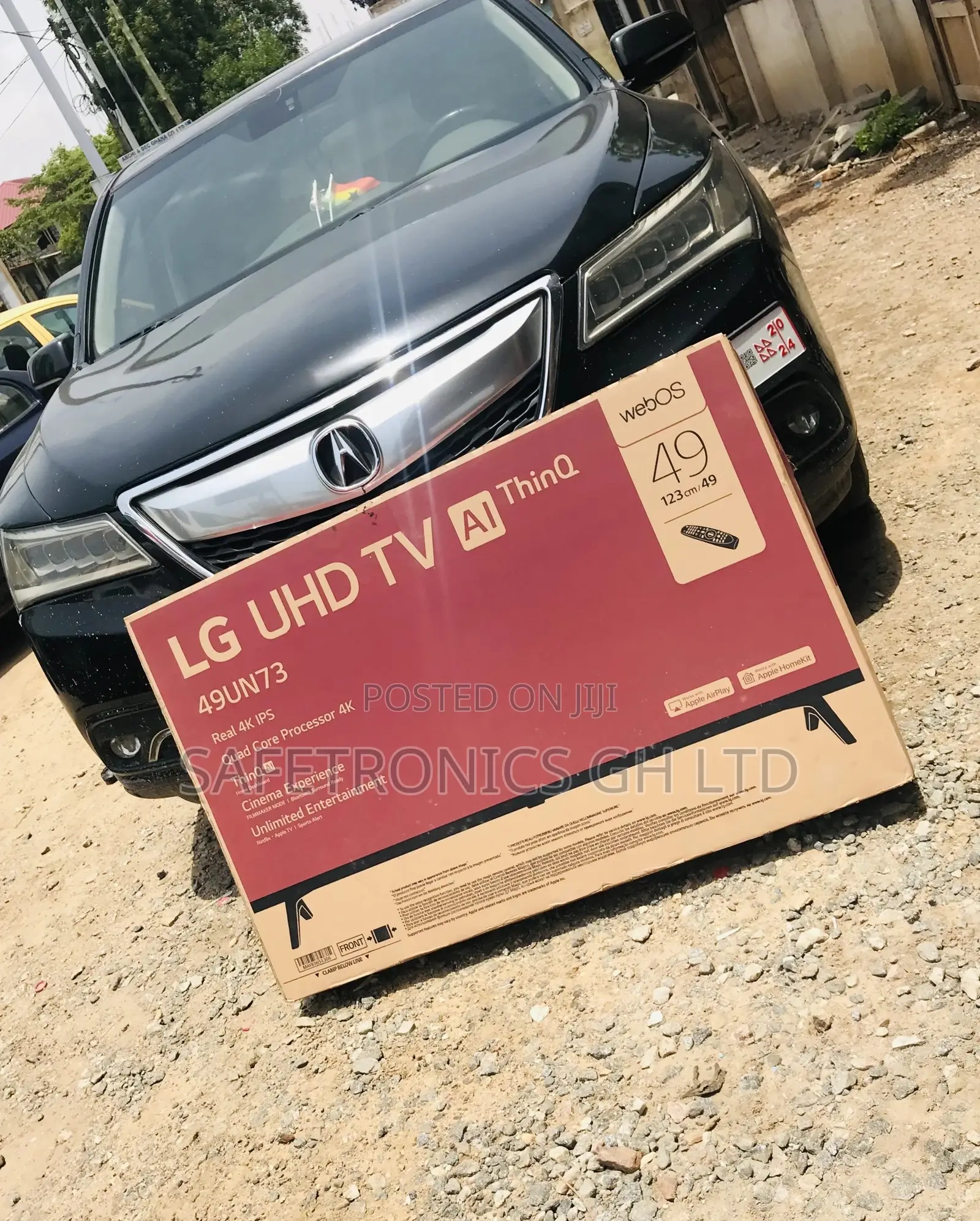 Black Glossy Led UN73 49 Inches Electric Smart UHD Tv