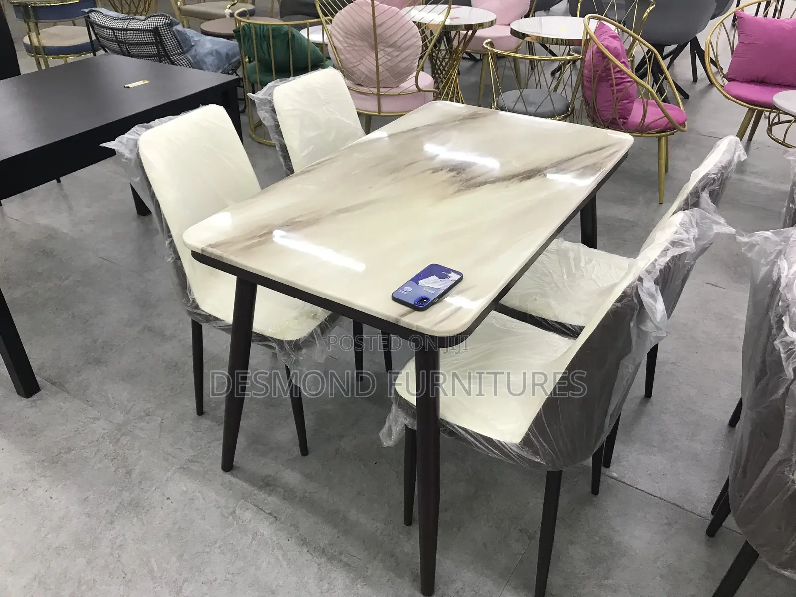 Marble Table With 4 Chairs