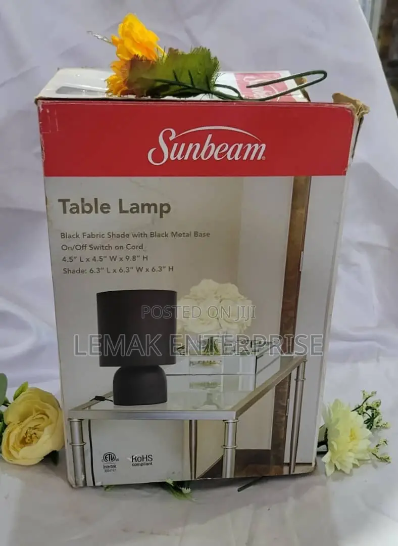 Sunbeam Table/Bedside Lamp Black