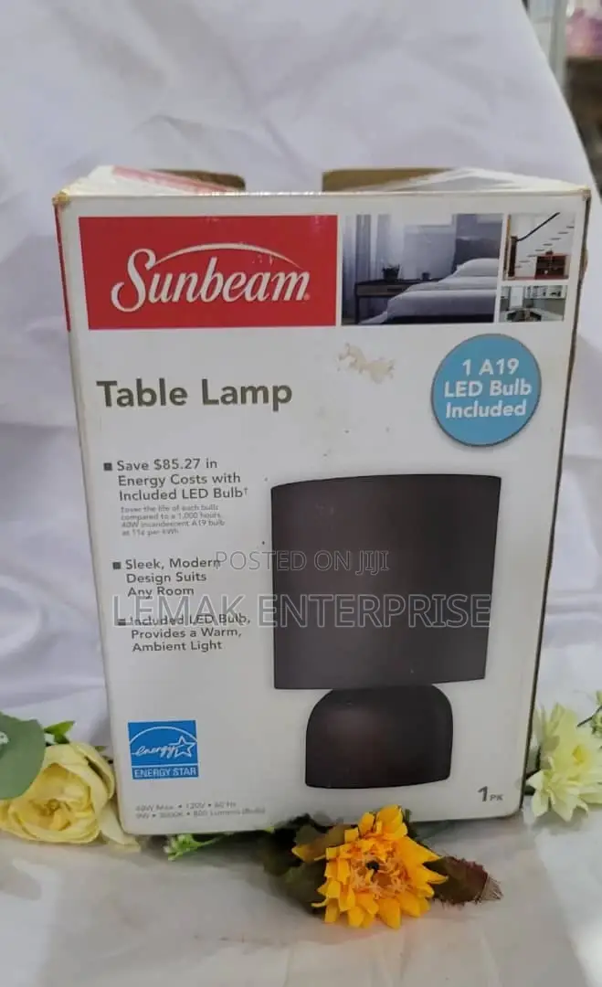 Sunbeam Table/Bedside Lamp Black