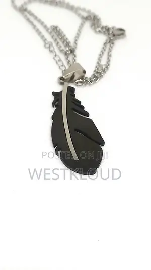 Necklace Stainless Steel Original Feather Unisex Pendant