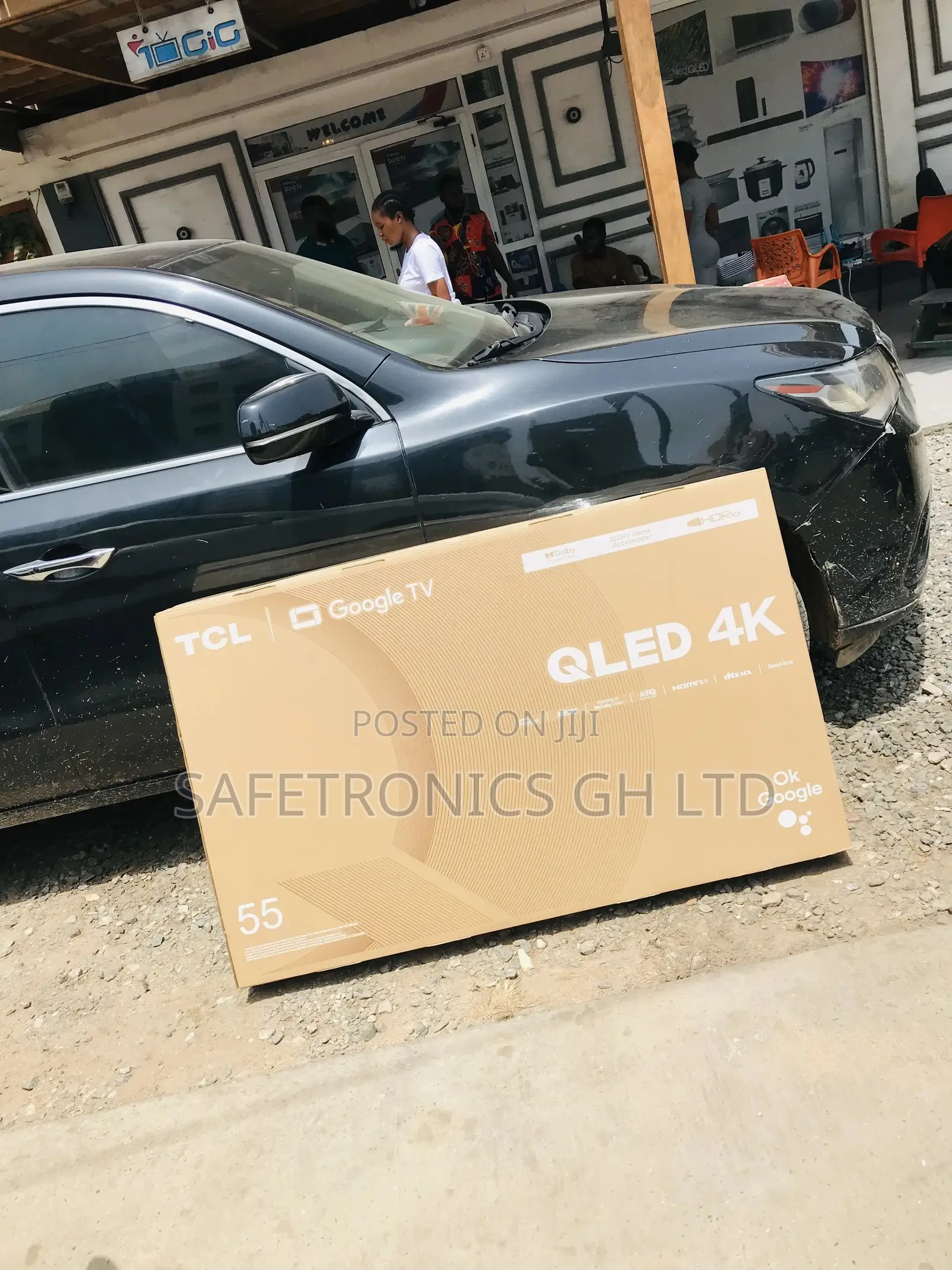 Glossy Black Smart Electric TCL 55 Inches Qled C645 Tv