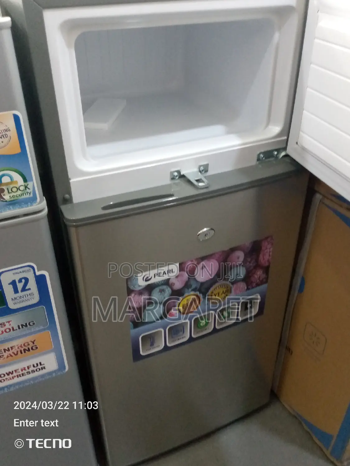 Pearl 95 Littres Double Door Fridge