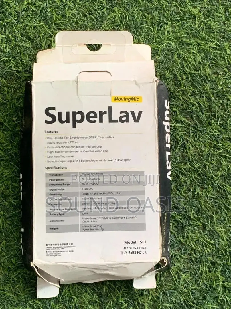 Superlav Clip-on Microphone Lavalier SL2 6M