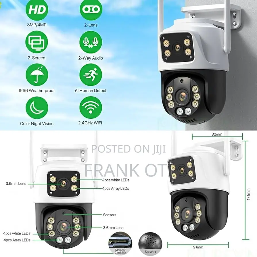 High Resolution Dual Lens Security Camera 6mp in Accra Metropolitan