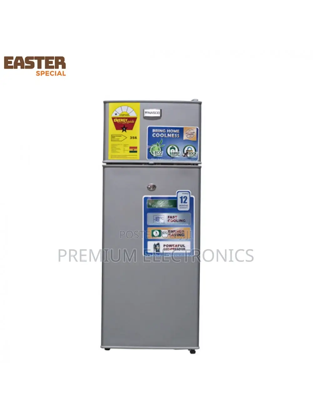 Nasco 110ltrs Double Door Table Top Refrigerator Nasf2-130