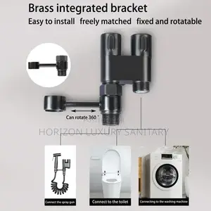 Handheld Bidet Sprayer With Double Angle Valve for Toilet