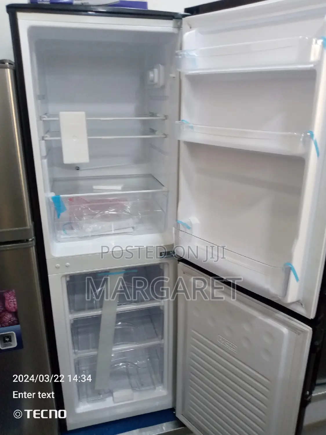 Rainbow Double Door Fridge 140