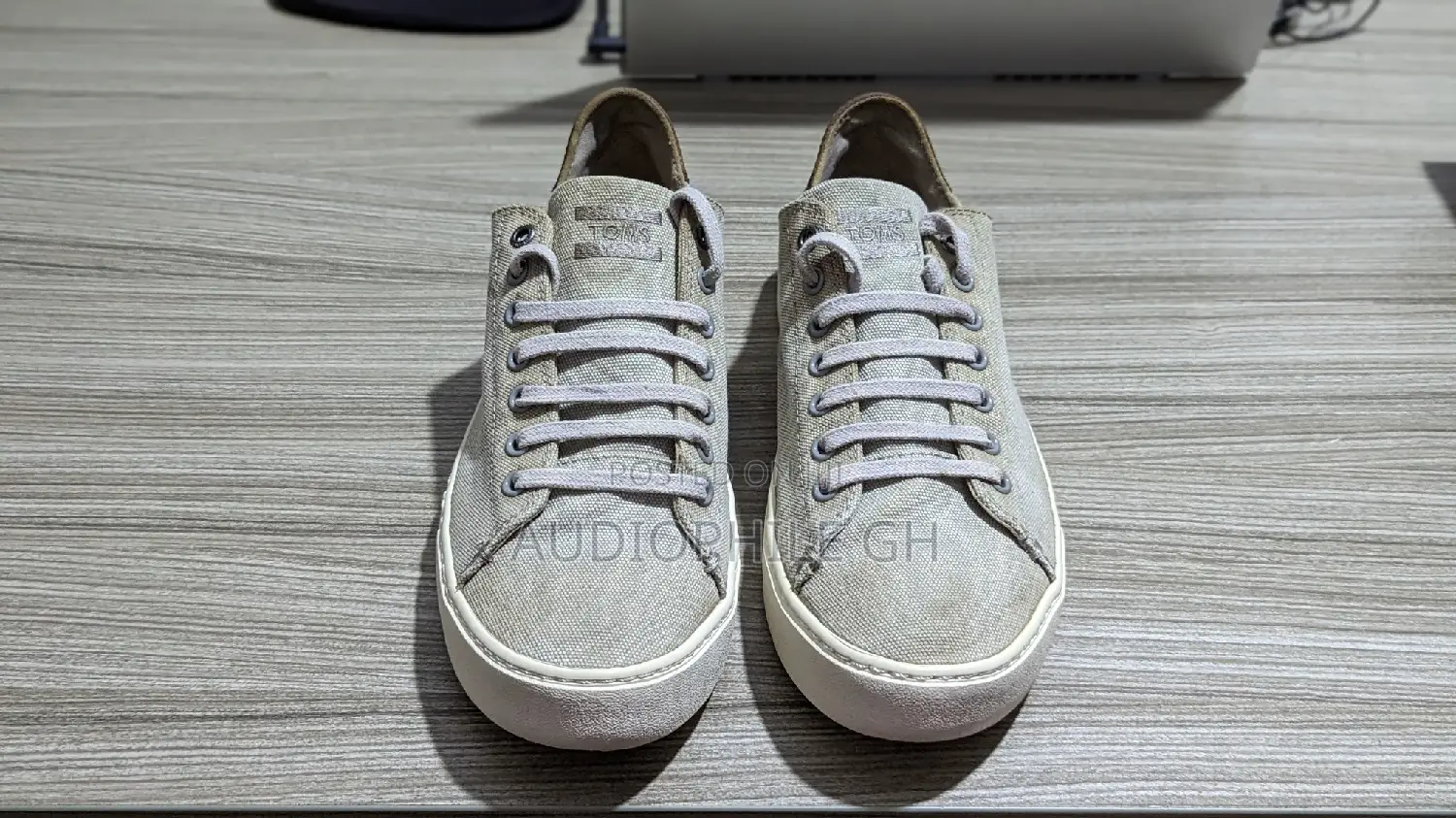 Toms Grey Lace Up Men’S Lenox Canvas Sneakers