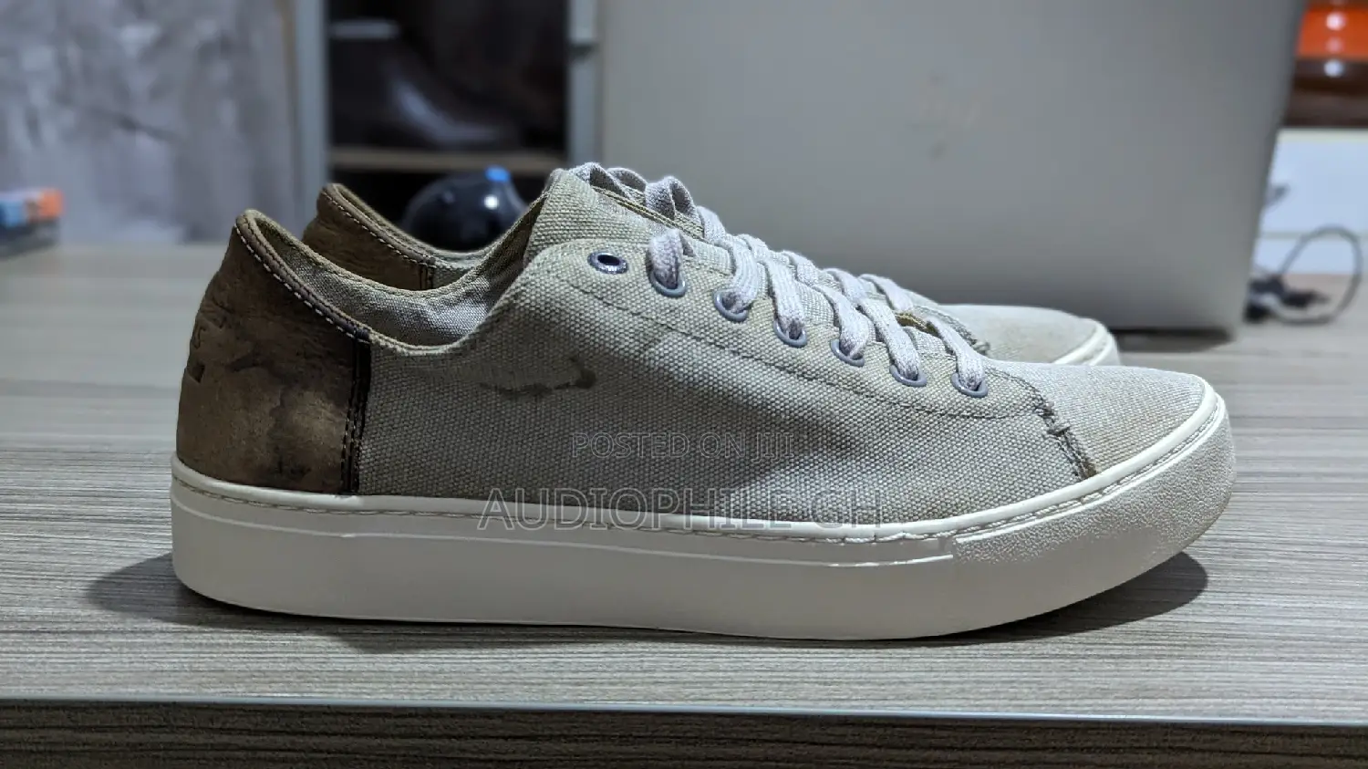 Toms Grey Lace Up Men’S Lenox Canvas Sneakers