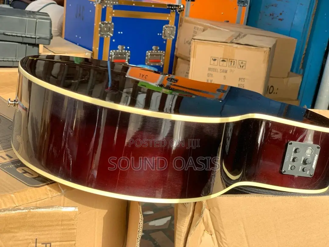 Givson Semi-Acoustic Bass Guitar With Bag