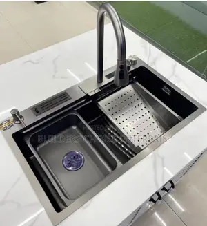 Double Water Fall Kitchen Sink (Large Single Bowl )