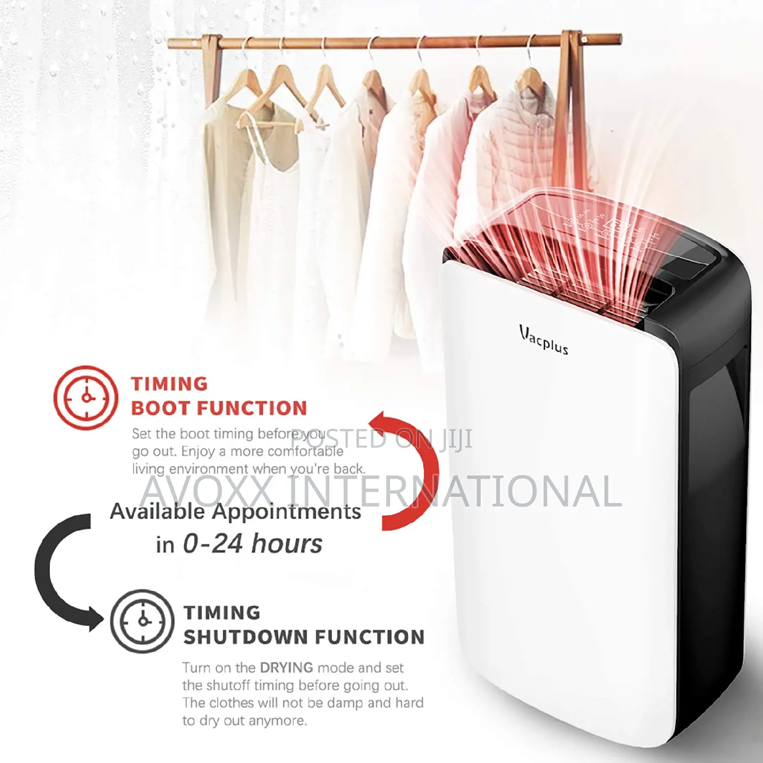 Vacplus 30 Pints 1,500 Sq. Ft. Dehumidifier