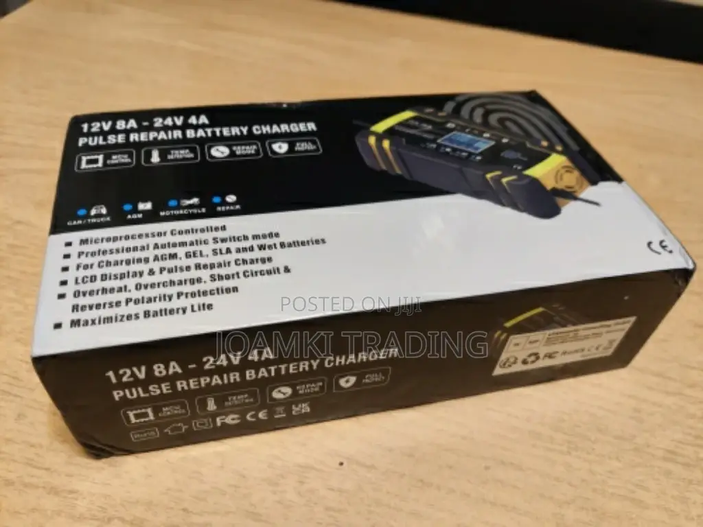 Car Battery Charger,12v/24v Intelligent Pulse Repair LCD