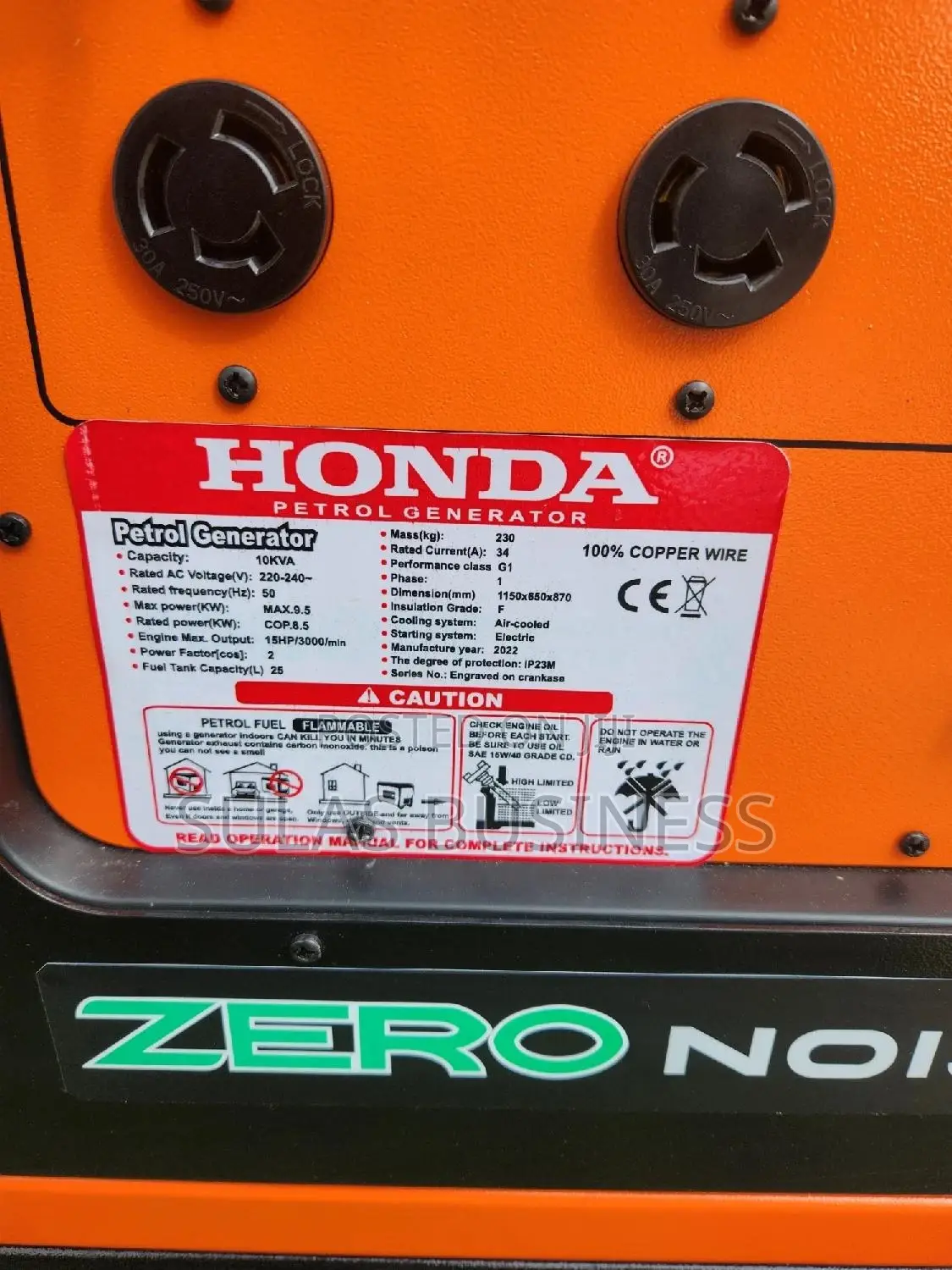 10kva Zero Noice Honda Petrol Genset