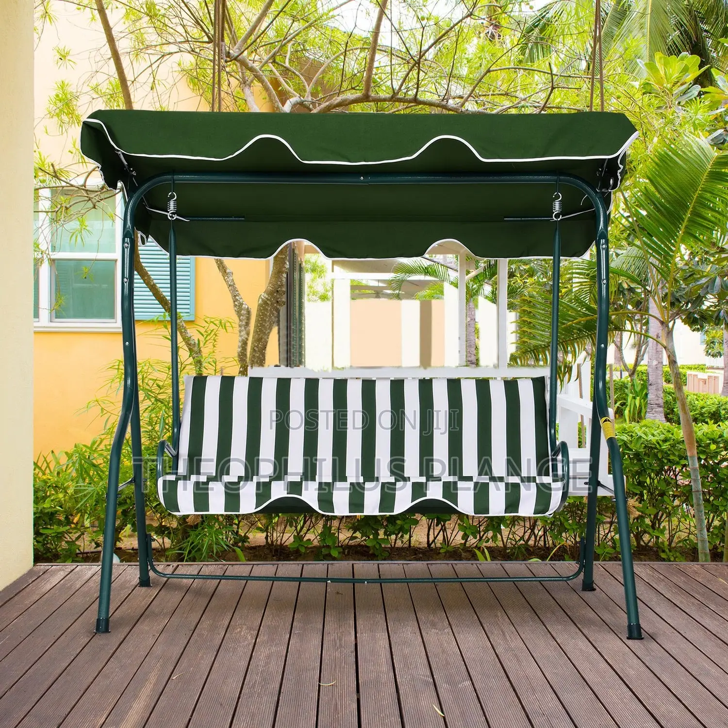 3 Seater Garden Swing Chair With Detachable Canopy