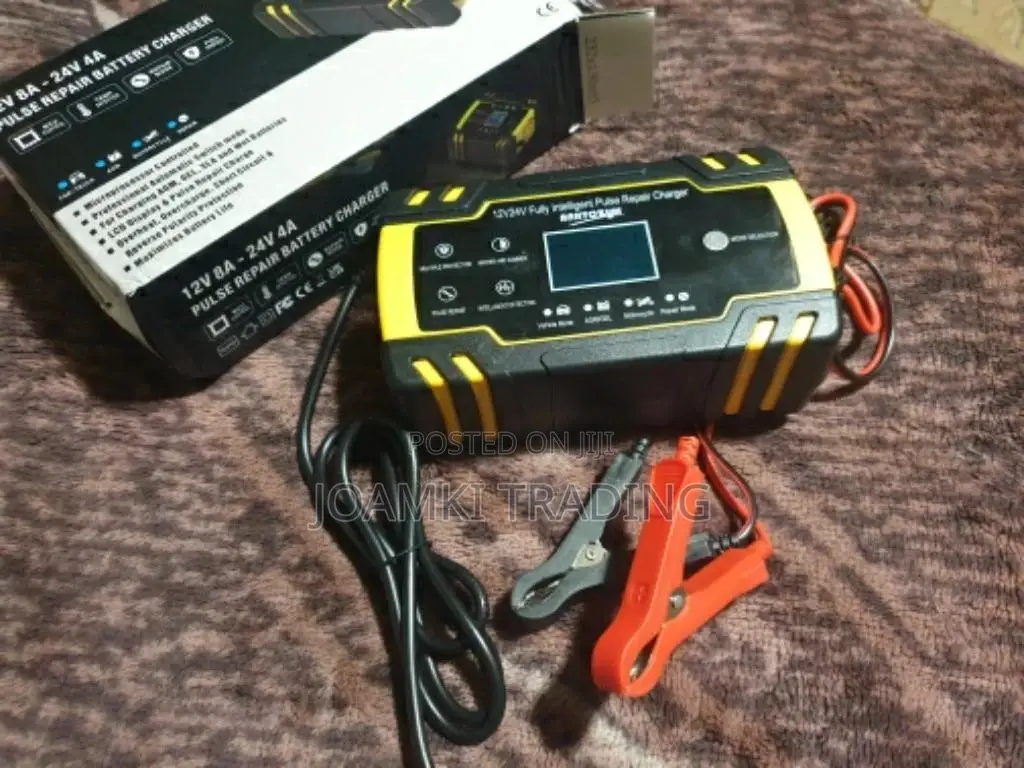 Car Battery Charger,12v/24v Intelligent Pulse Repair LCD
