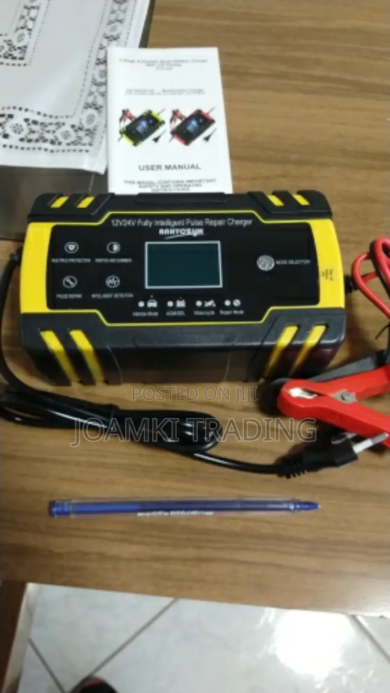 Car Battery Charger,12v/24v Intelligent Pulse Repair LCD